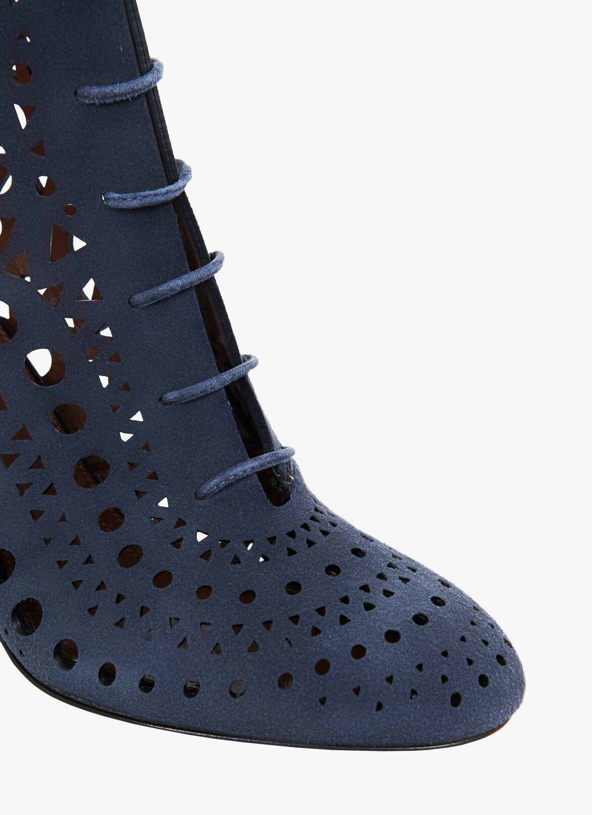 STILETTO ANKLE BOOTS  ALAÏA STEEL GRAY STILETTO ANKLE BOOTS